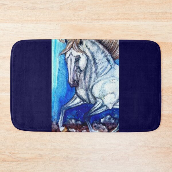 Item preview, Andalusian horse galloping watercolor painting designed and sold by horseaddicted.