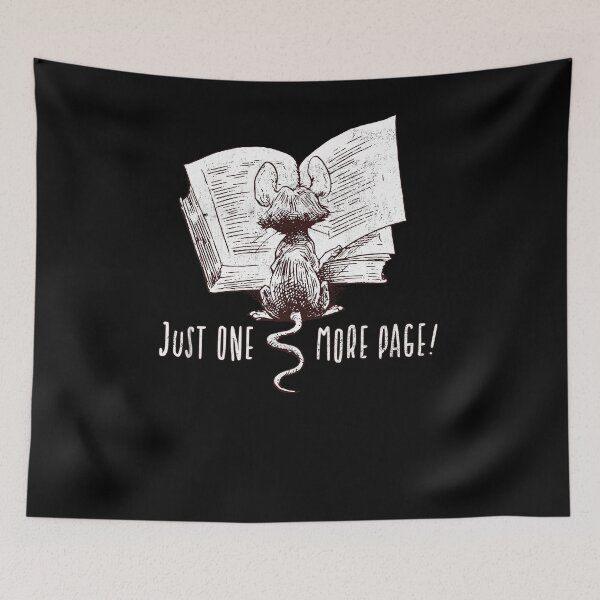 Item preview, Just one more page I Book Mouse I Bookworm Fun designed and sold by ChrisFeil.