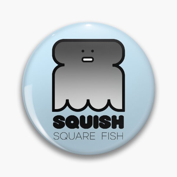 Item preview, Fun Fish Squish Square Fish Powder Blue designed and sold by Quooki.