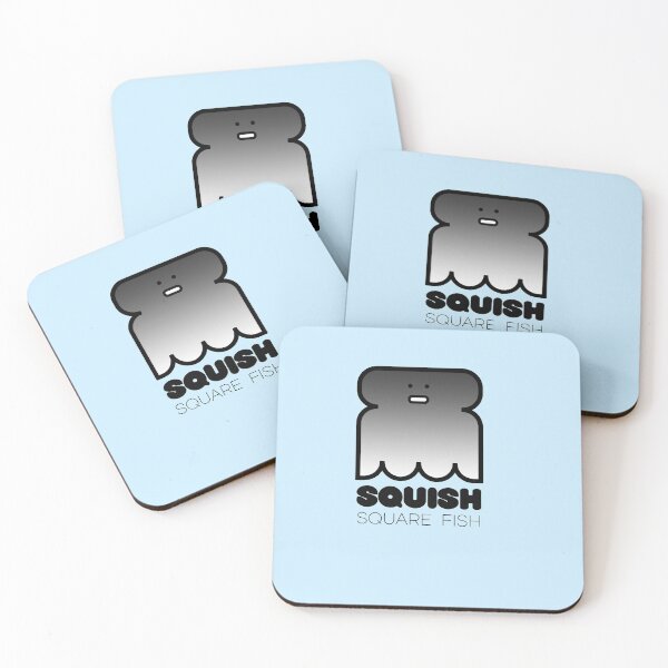 Item preview, Fun Fish Squish Square Fish Powder Blue designed and sold by Quooki.