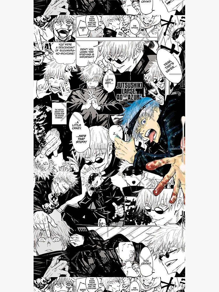 Gojo Satoru Jujutsu Kaisen Manga Collage by bakuh0e