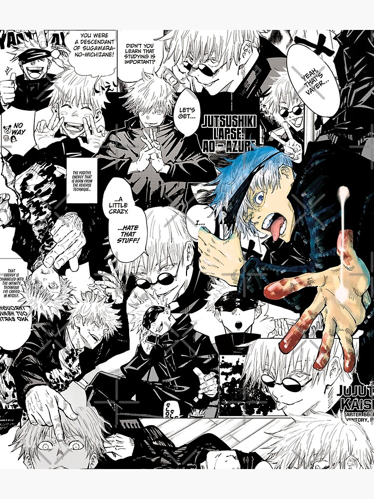 Gojo Satoru Jujutsu Kaisen Manga Collage by bakuh0e