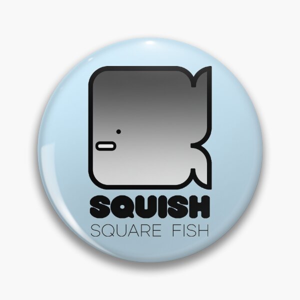 Item preview, Fun Fish Squish Square Fish Powder Blue designed and sold by Quooki.