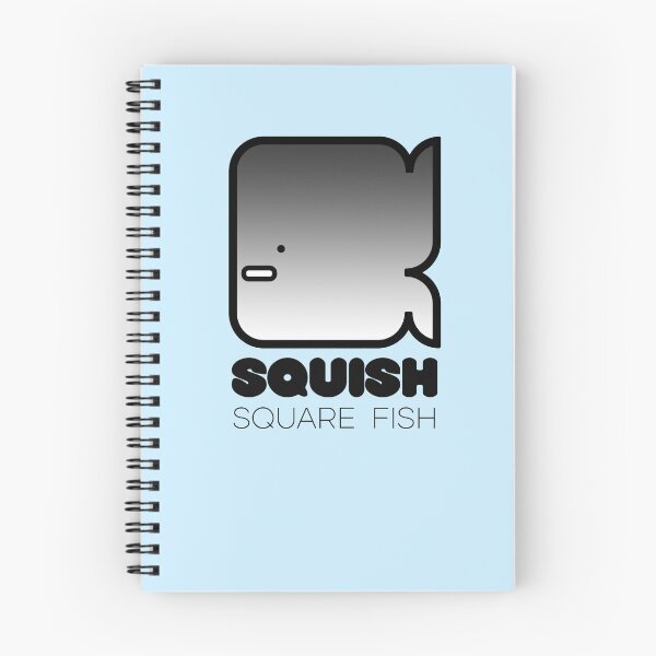 Item preview, Fun Fish Squish Square Fish Powder Blue designed and sold by Quooki.