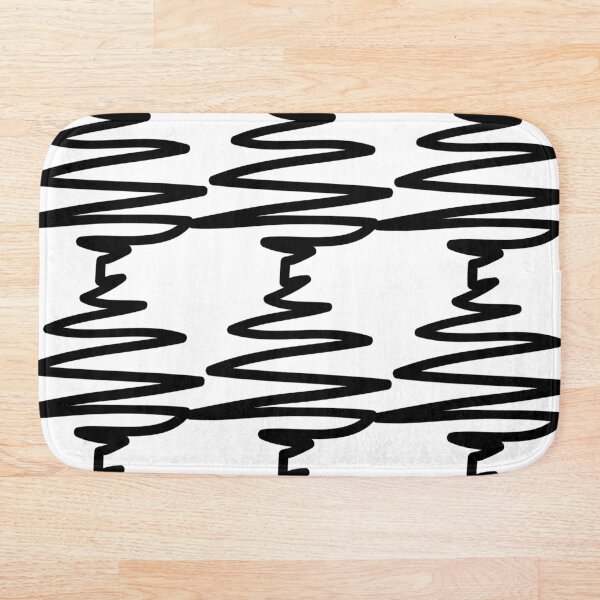 Aperçu de l'œuvre Lignes ondulées noires créée et vendue par PatternsRUs.