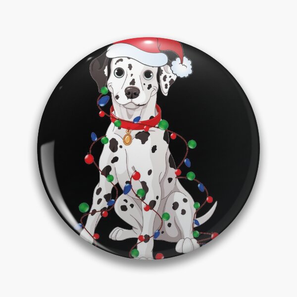 Item preview, Dalmatian Dog Christmas Lights Funny Hat Santa Xmas Gift Dog designed and sold by abiabo.