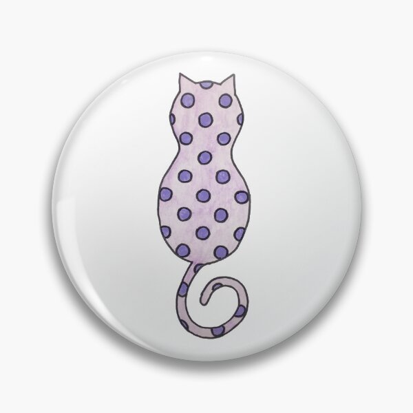 Item preview, purple polka dot cat designed and sold by angeldarkling.