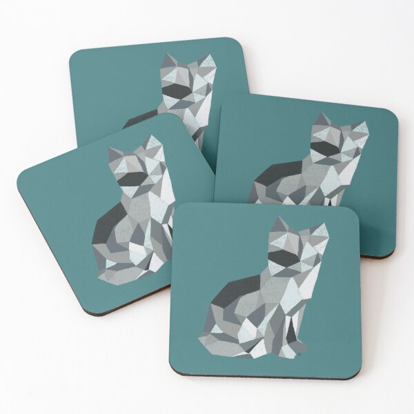 Item preview, Cubed Cat - Green designed and sold by ToEllaBloom.