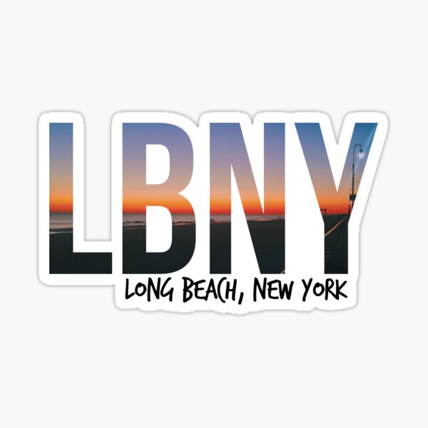Long Beach New York Boardwalk Sunset Sticker