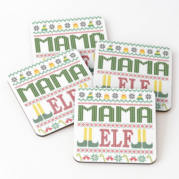 Item preview, Mama Elf Buddy Movie Ugly Christmas Sweater White designed and sold by Sunny Collections.