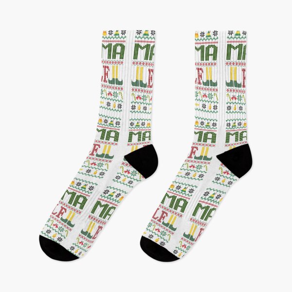 Item preview, Mama Elf Buddy Movie Ugly Christmas Sweater White designed and sold by Sunny Collections.