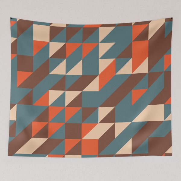 Item preview, Vintage Lens retro color palette geometric pattern designed and sold by acidmit.