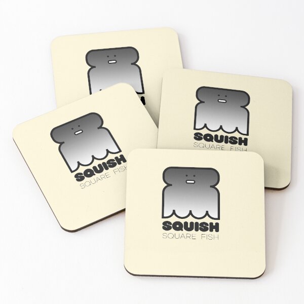 Item preview, Fun Fish Squish Square Fish Pale Yellow designed and sold by Quooki.