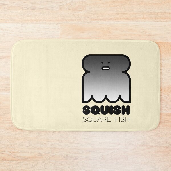 Item preview, Fun Fish Squish Square Fish Pale Yellow designed and sold by Quooki.