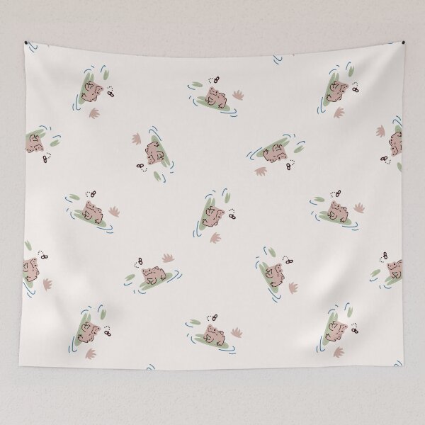 Item preview, Cute frog on lily pad pattern. designed and sold by Limolida.