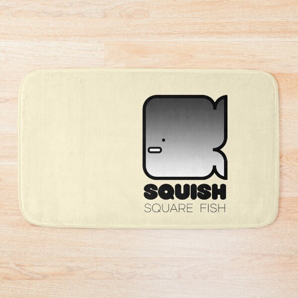 Item preview, Fun Fish Squish Square Fish Pale Yellow designed and sold by Quooki.