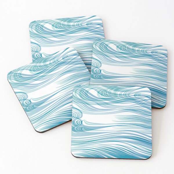 Item preview, Soft Blue Waves Water Flow Inspired Design by Jenny Meehan designed and sold by Jenny Meehan Art Prints and Patterns  .
