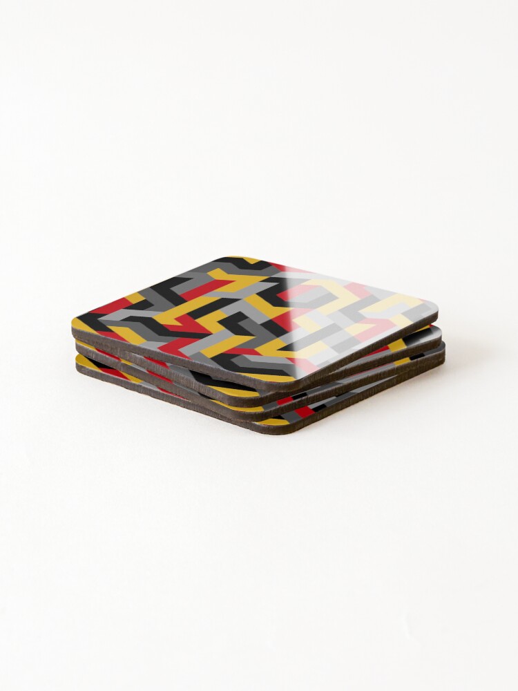 Thumbnail 4 of 5, Coasters (Set of 4), Isometric Pattern designed and sold by quarantineshop.