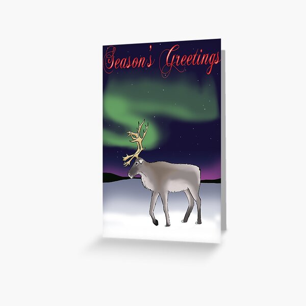 Solstice Reindeer Greeting Card