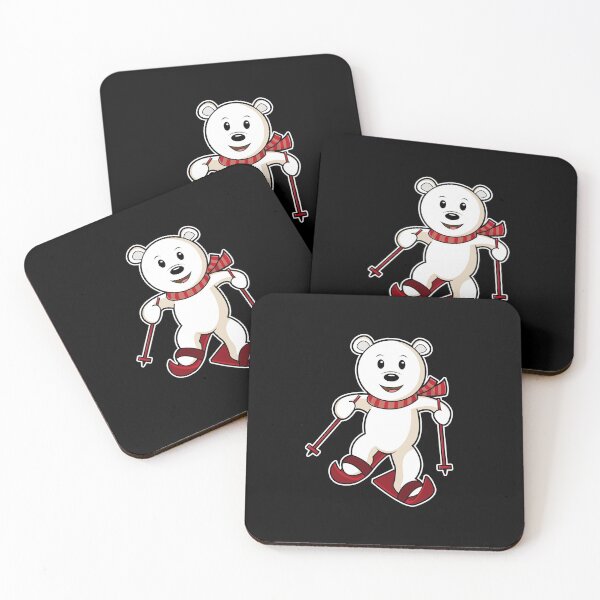 Item preview, Bear as Skier with Skis & Ski poles designed and sold by Snabdesign84.