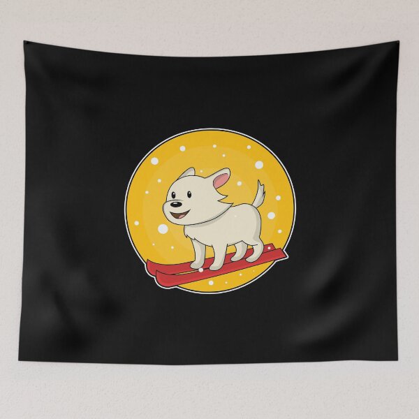 Item preview, Dog as Skier with Skis designed and sold by Snabdesign84.