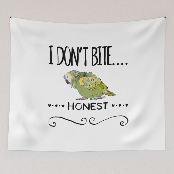 Item preview, I Don't Bite....Honest Amazon Parrot designed and sold by Zurickdesigns.