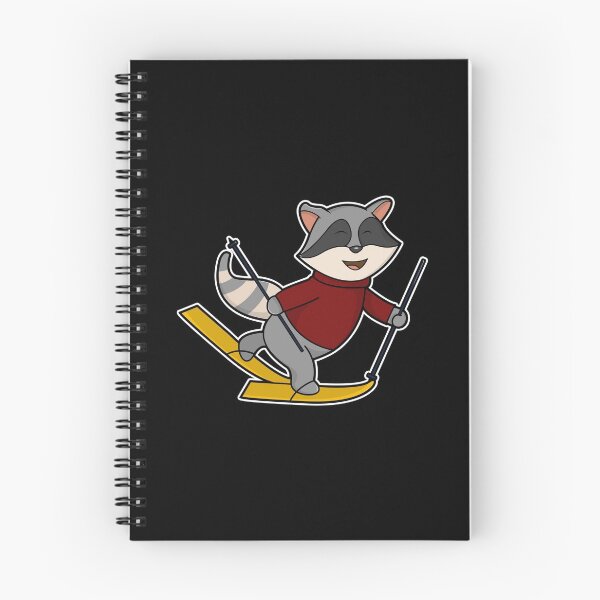 Item preview, Raccoon as Skier with Skis and Ski poles designed and sold by Snabdesign84.