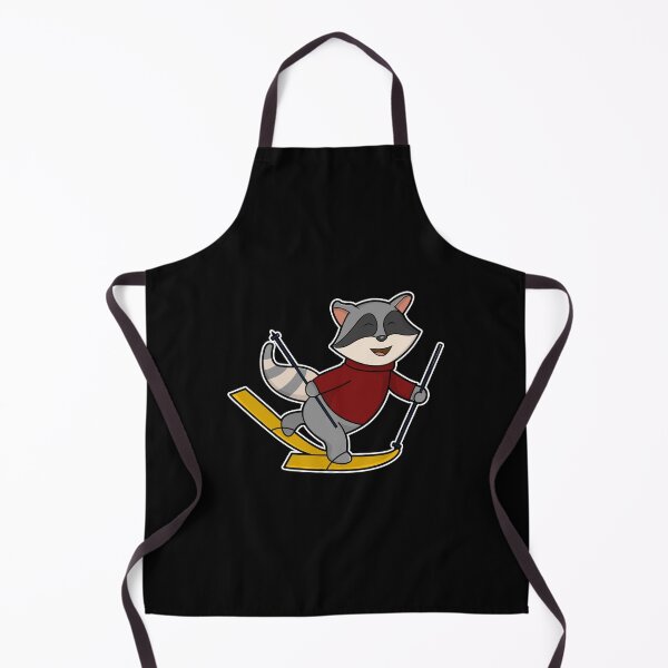 Item preview, Raccoon as Skier with Skis and Ski poles designed and sold by Snabdesign84.