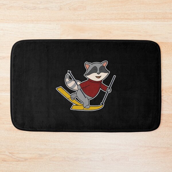 Item preview, Raccoon as Skier with Skis and Ski poles designed and sold by Snabdesign84.