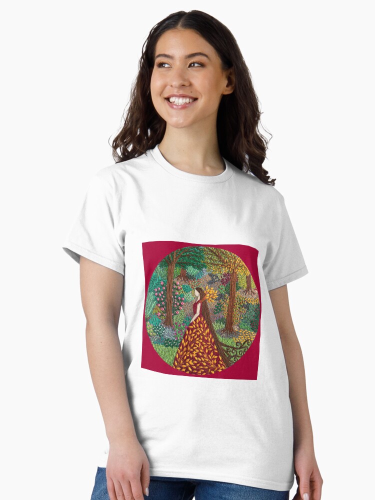 Thumbnail 2 of 7, Classic T-Shirt, The Lady of Autumn designed and sold by SewingSongbird.