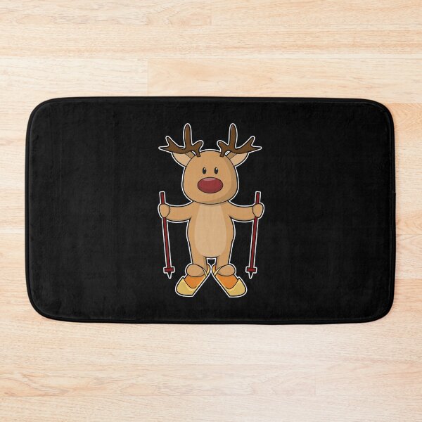 Item preview, Reindeer as Skier with Skis and Ski poles designed and sold by Snabdesign84.
