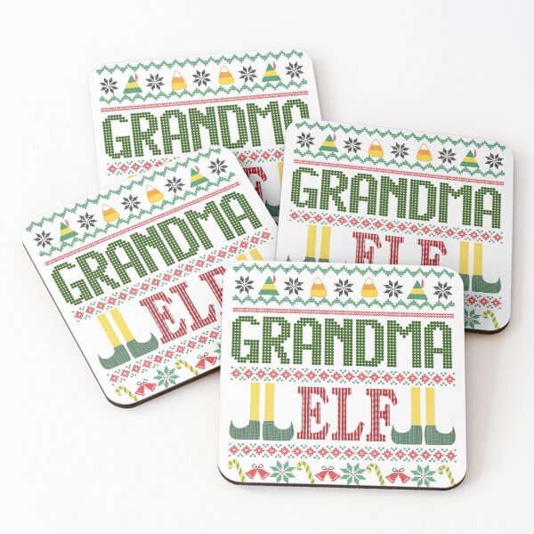 Item preview, Grandma Elf Buddy Movie Ugly Christmas Sweater White designed and sold by Sunny Collections.