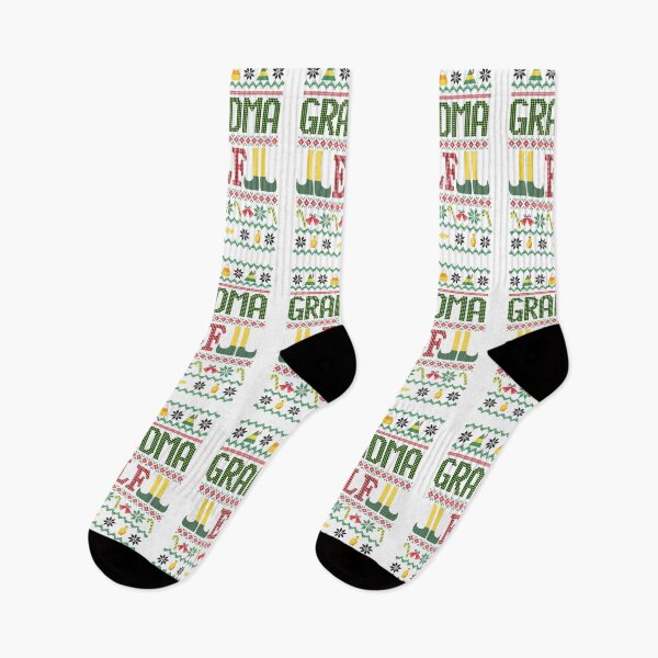 Item preview, Grandma Elf Buddy Movie Ugly Christmas Sweater White designed and sold by Sunny Collections.