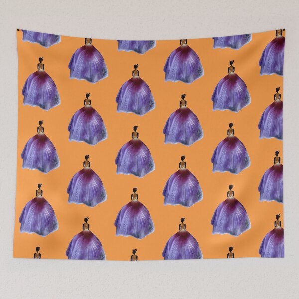 Item preview, Lavender Petal Gown (orange background) designed and sold by Sarah Girard.