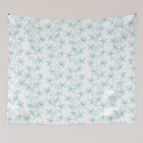 Item preview, blue leaves designed and sold by Silky Diamond.