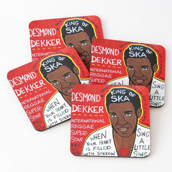 Item preview, Desmond Dekker Reggae Ska Folk Art designed and sold by krusefolkart.