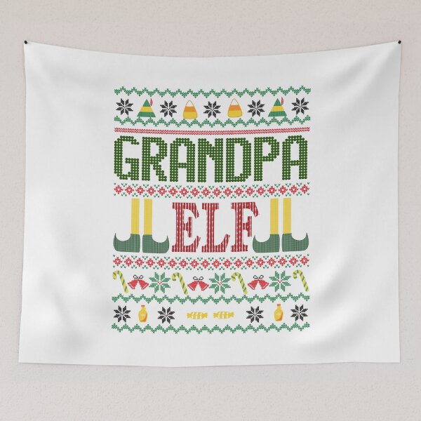 Item preview, Grandpa Elf Buddy Movie Ugly Christmas Sweater White designed and sold by Sunny Collections.