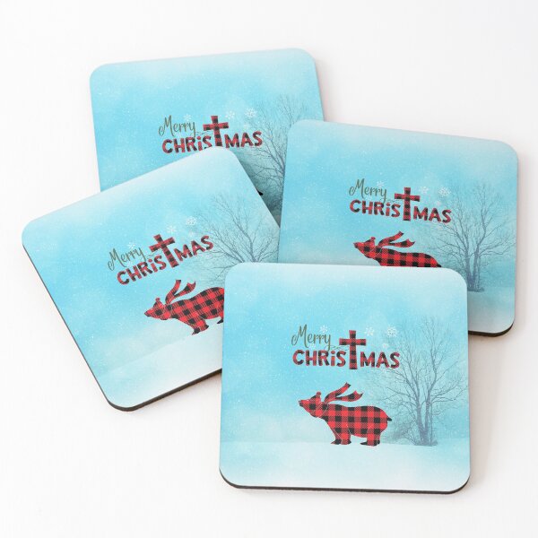 Item preview, Buffalo Check Polar Bear Merry Christmas designed and sold by whitedove457.