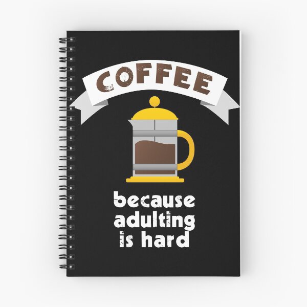 Item preview, COFFEE because adulting is hard - French Coffee Press designed and sold by Happy Puppy Print On Demand.
