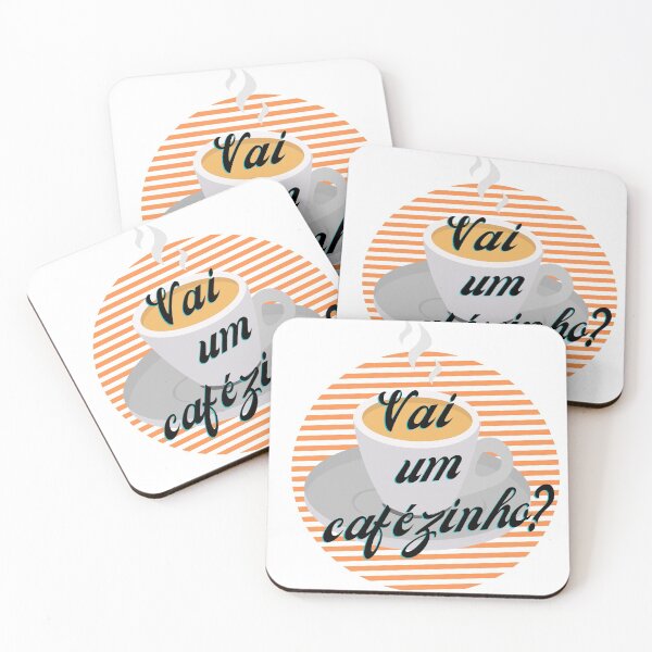Item preview, Vai um cafézinho? Friendly Portuguese question. designed and sold by SaltedFreckles.