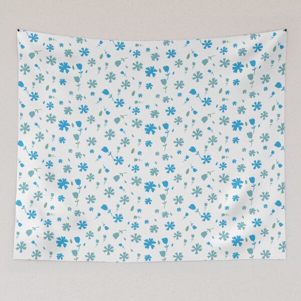 Item preview, calm blue leaves designed and sold by Silky Diamond.
