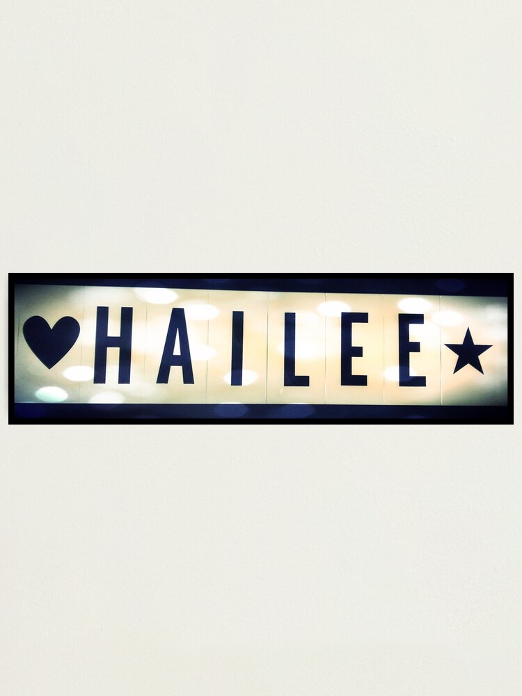 Alternate view of Hailee, Hailee mask, Hailee mug, Hailee travel mug, Hailee socks, Hailee notebook Photographic Print