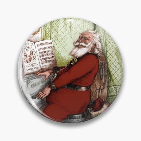 Item preview, Santa Plays the Piano, Antique Illustration designed and sold by ScienceSource.