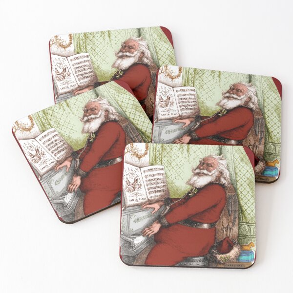 Item preview, Santa Plays the Piano, Antique Illustration designed and sold by ScienceSource.