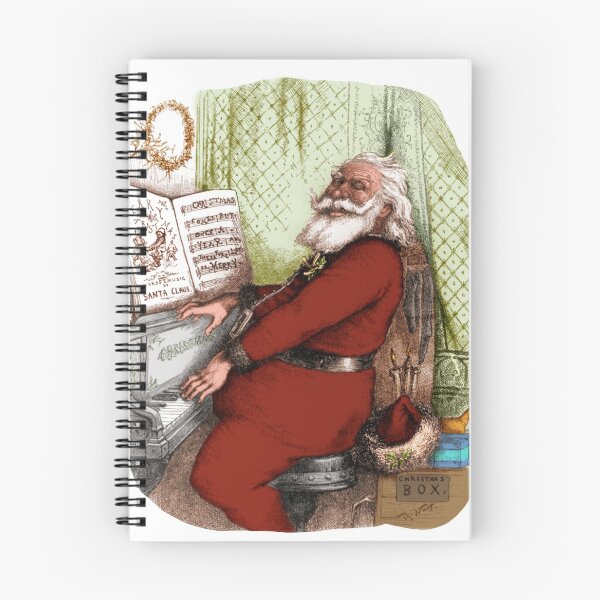 Item preview, Santa Plays the Piano, Antique Illustration designed and sold by ScienceSource.