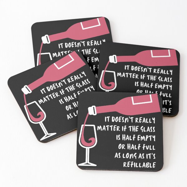 Item preview, it doesn't really matter if the glass is half empty or half full as long as it is refillable designed and sold by Spicy Chilli.