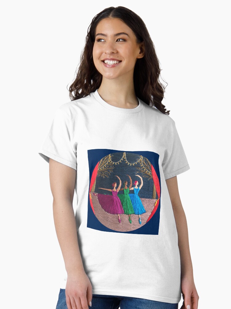 Thumbnail 1 of 7, Classic T-Shirt, A Trio of Dancers designed and sold by SewingSongbird.