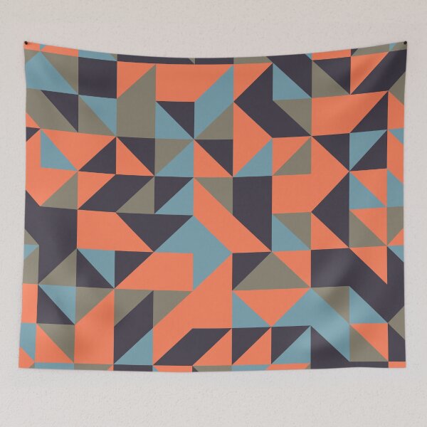 Item preview, Vast Voyages retro color palette geometric pattern designed and sold by acidmit.