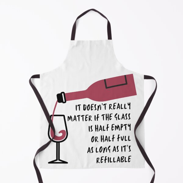 Item preview, it doesn't really matter if the glass is half empty or half full as long as it is refillable designed and sold by Spicy Chilli.