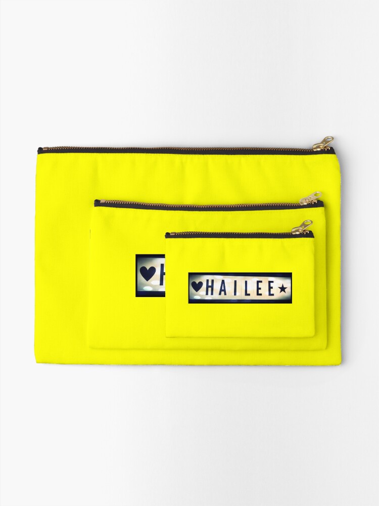 Alternate view of Hailee, Hailee mask, Hailee mug, Hailee travel mug, Hailee socks, Hailee notebook Zipper Pouch